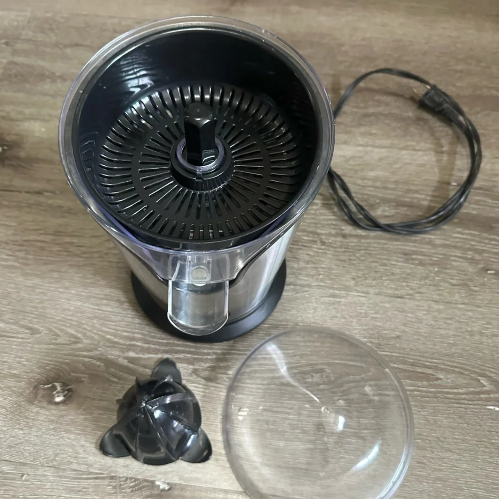 Ash Stainless Steel Electric Citrus Juicer in Silver and Clear